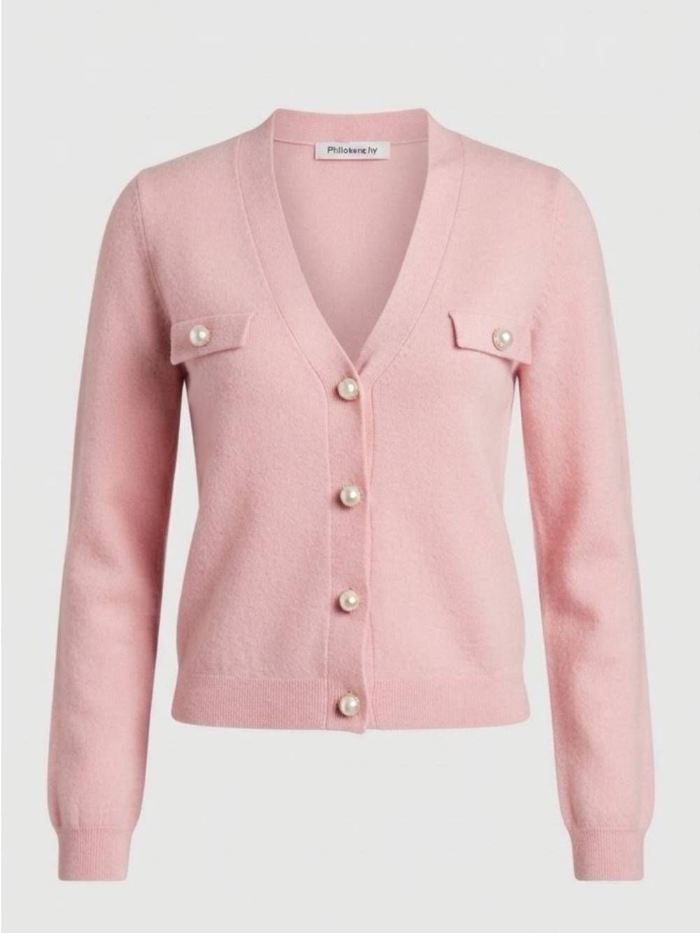 Philosophy Republic Pink Pearl Button Cardigan Sweater Small